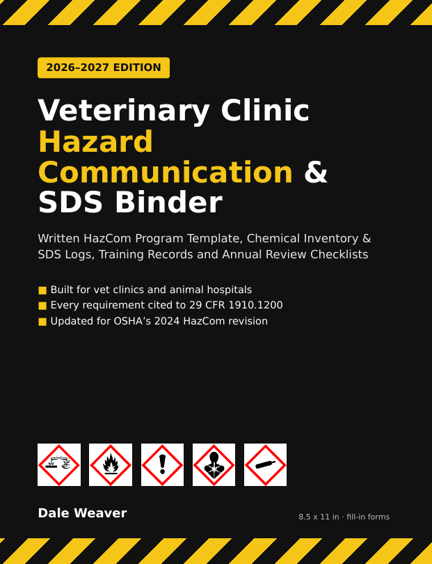 Cover of Veterinary Clinic Hazard Communication & SDS Binder